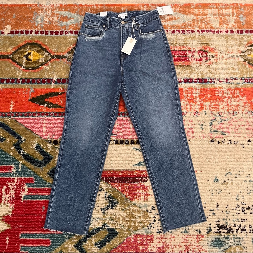 Good American Good Vintage Frayed Hem Jeans - Picture 2 of 13